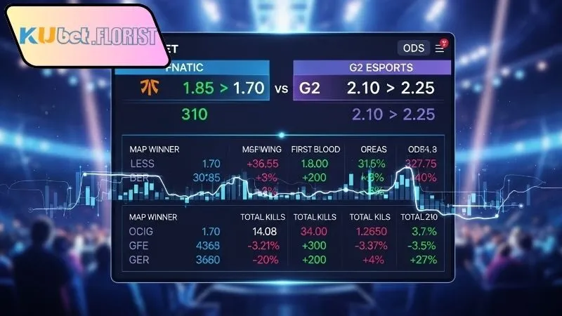 Kèo cược Esports có thay đổi linh hoạt Kubet từng phút 2 Đặc điểm của kèo cược Esports có thay đổi linh hoạt Kubet